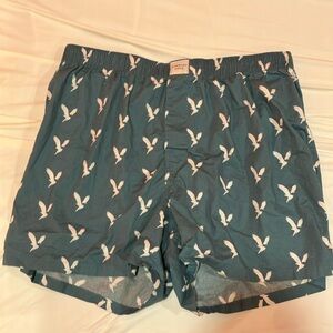 American Eagle Outfitters White and Green Boxers